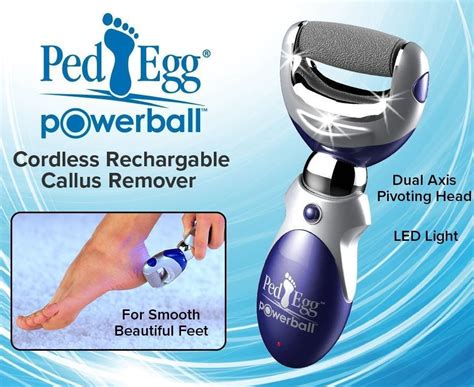 PedEgg Powerball Rechargeable Callus Remover by BulbHead.